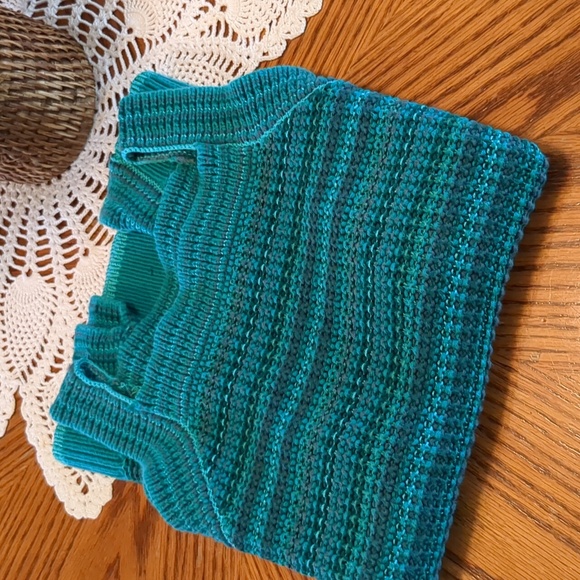 Loft Knit Tank Top Jade Green/Eggplant XSP - Picture 9 of 9